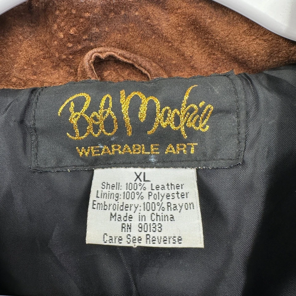 Bob Mackie Womens Western Suede Fringe Jacket Size XL Embroidered Boho Cowgirl - Image 3 of 4