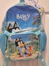 Bluey I5 inch Backpack With Detachable Lunch Tote Pack New With Tags