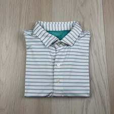 Johnnie-O Polo Shirt Striped Golf Performance UPF 50 Mens Size L Large