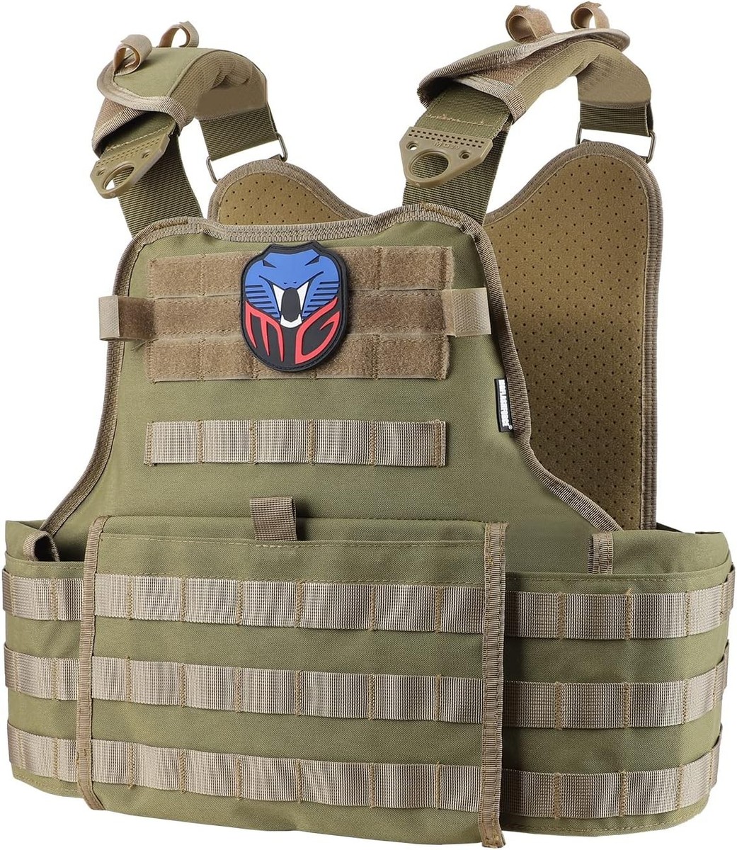 MGFLASHFORCE Tactical Vest for Men, Airsoft Molle One Size