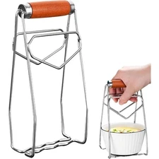 Heat-Resistant Stainless Steel Hot Plate Gripper Bowl Clip Pan Lifter for Air