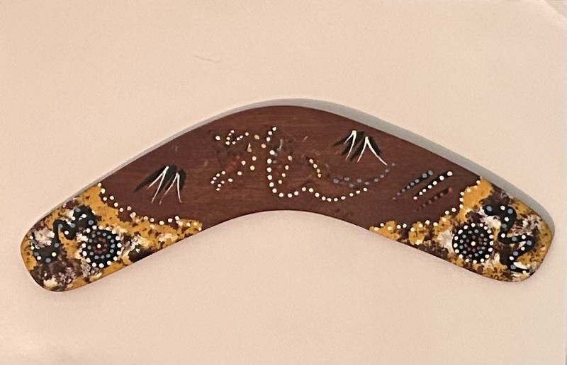 Handmade Decorative Boomerang From Australia Hand Painted