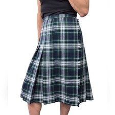 Vintage 90s Wool Tartan Plaid Wrap Skirt Size 10