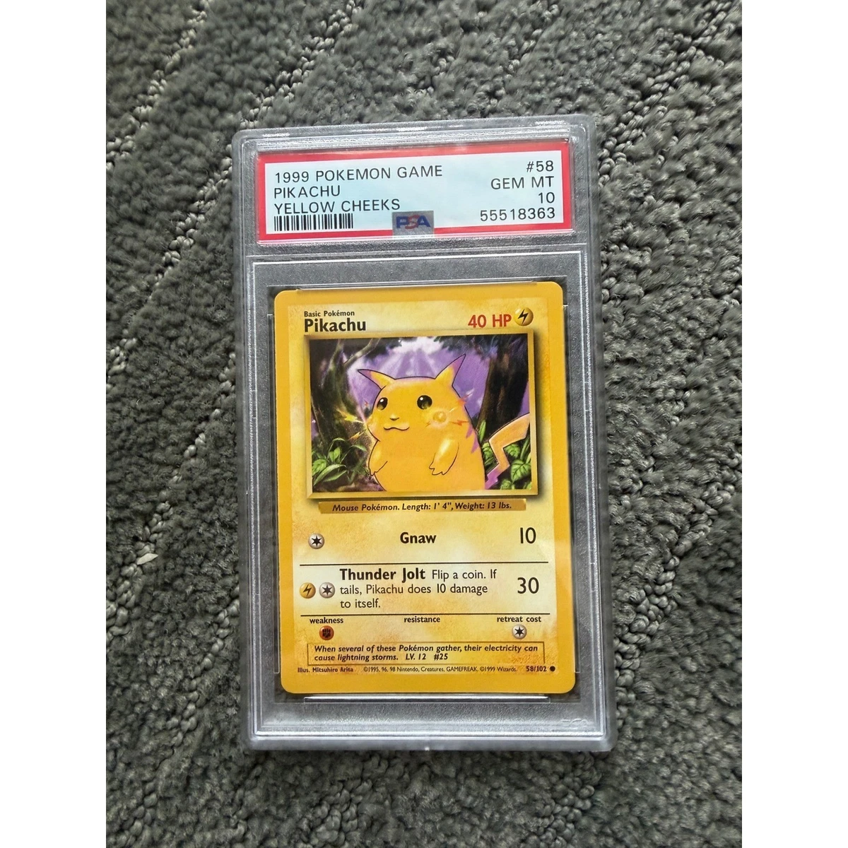 Pikachu Pokémon TCG Individual Trading Card Games Base Set in