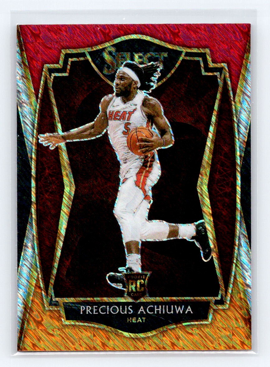 2020-21 Panini Select #193 Precious Achiuwa Red White Orange Flash RC