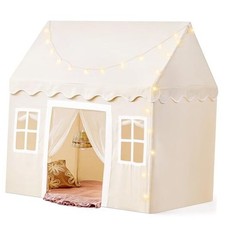 Play Tent with Padded Mat  LED Lights, Kids Tent, Playhouse for Off-white