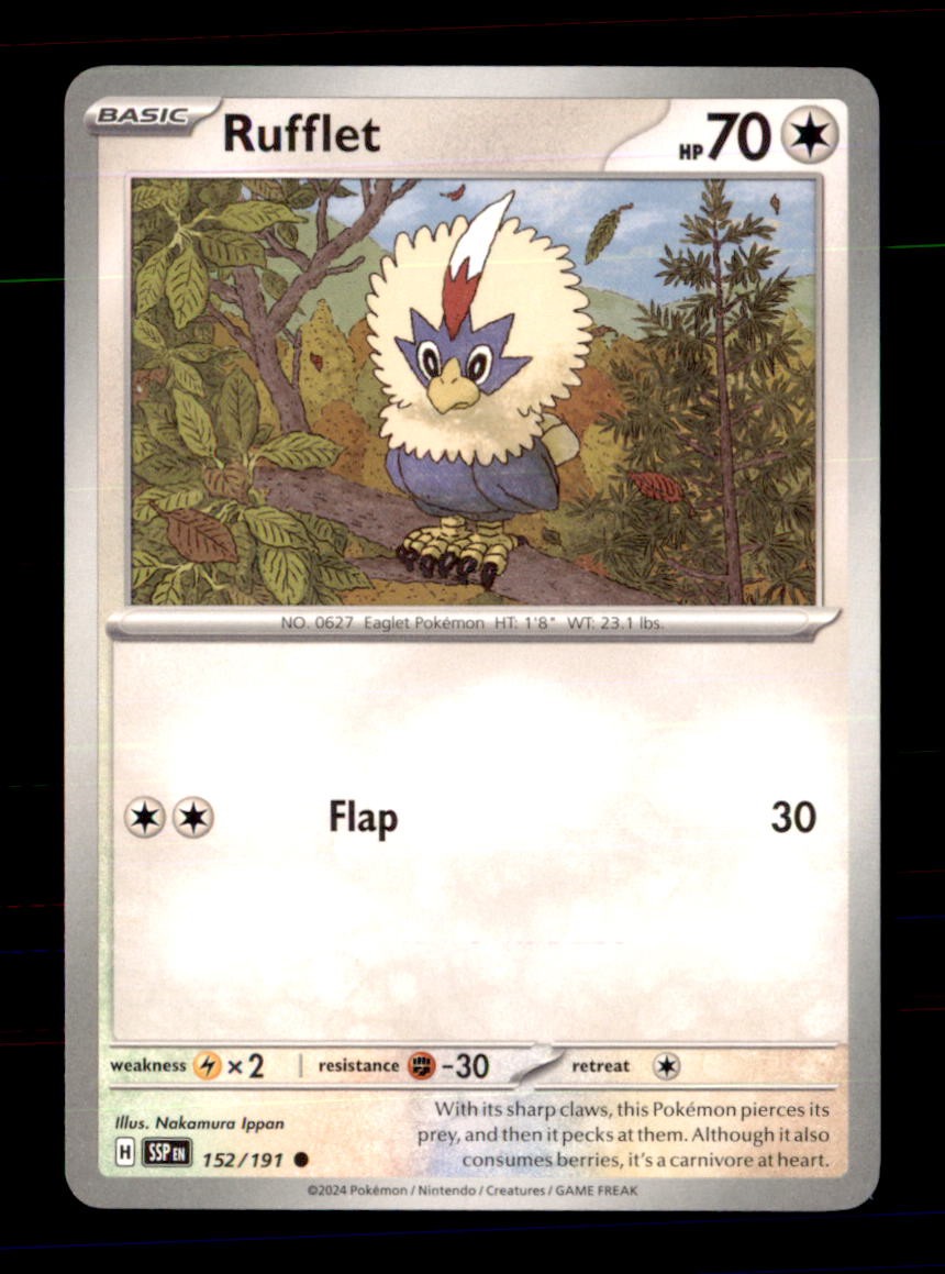 Rufflet 152/191 Common Surging Sparks Pokemon Near Mint