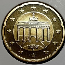 German 2005 Unused 20 Euro Cent Coin - Bundeswehr & Brandenburg Design