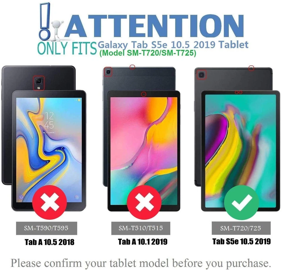 Backlit Keyboard Case for Samsung Galaxy Tab S5e 10.5" 2019, 7 Colors Backlig... - Image 2 of 4