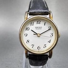 Seiko Watch Women 22mm White Dial Gold Tone Round 5421-0120 New Batter