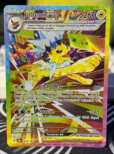 Jolteon ex  SV8a 209/187 SAR Terastal Festival Prismatic SIR Pokemon Indonesia