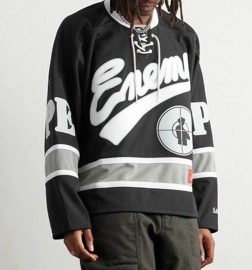 NEW‼️SAINT MICHAEL "Public Enemy" Hockey jersey O/S SM-YS1-0000-C19 Mxxxxxx Mx6 image 2