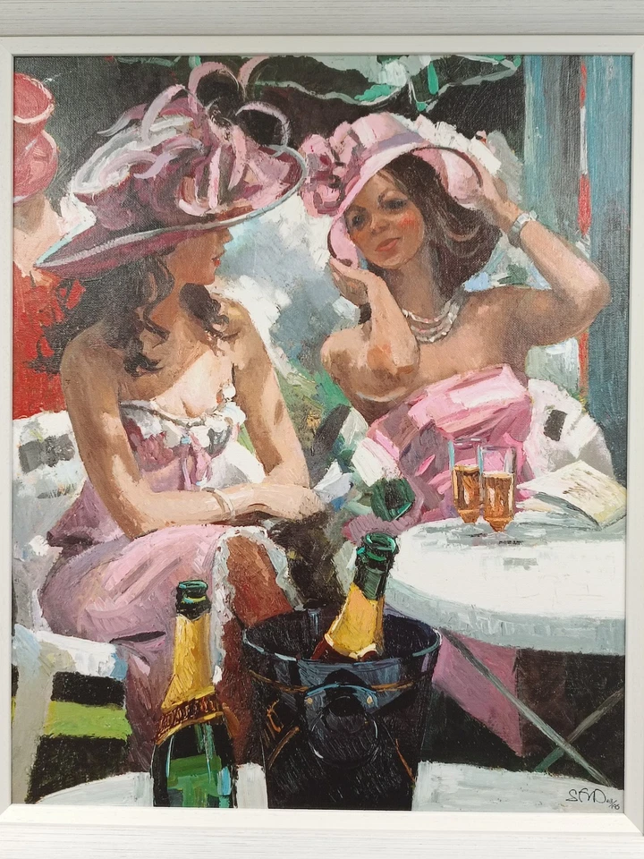 SHERREE VALENTINE-DAINES SIGNED GICLEE CANVAS “AT THE RACES” LIMITED EDITION - Image 2 of 4