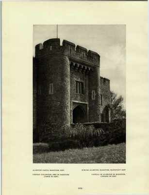 Kupfertiefdruck : Allington Castle, Grafschaft Kent. Hoppé, E. O.: