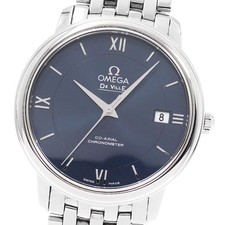 OMEGA 36mm De Ville Blue Dial Steel Mens Watch 424.10.37.20.03.001 Fast Shipping