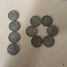 1 0 lot- Walking Liberty 50 Cent Silver Piece Random Dates 90% Silver Circulated