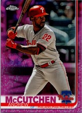 2019 Topps Chrome #77 Andrew McCutchen Pink Refractor