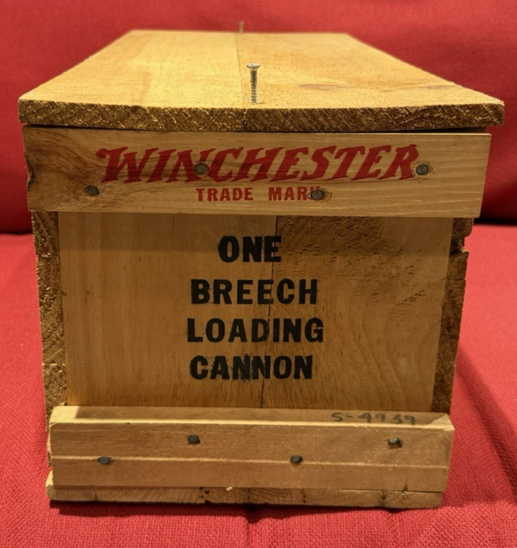 Vintage Winchester Signal Cannon Model 98 Crate- Bellmore-Johnson - SN S-4939