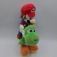 Super Mario Bros Mario Riding Yoshi Plush 8" Little Buddy 2012 Stuffed Toy