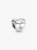 Pandora Charm AnhäNger Bead 925 Sterlingsilber Tochter Herz Rosa Stein 791726PCZ