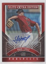 2015 Panini Elite Extra Edition Prospects Auto Yoan Lopez #90 Auto 0f6