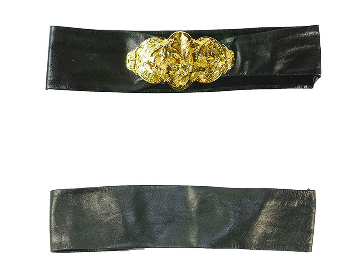 Black and Gold Decorative Belt Western Belt Black Gold main image 4