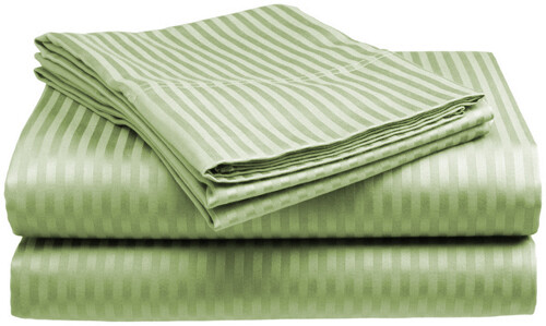 Luxurious 400 Thread Count Dobby Stripe Sheet Set 100% Cotton 9 Colors 4 Sizes - Picture 12 of 68