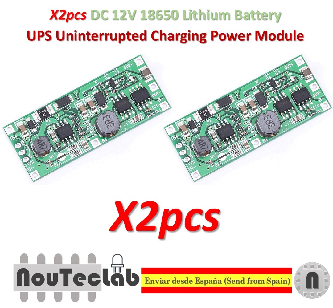 Fuente de alimentación ininterrumpida 18650 UPS 18650 de CC 5-12V a 12...