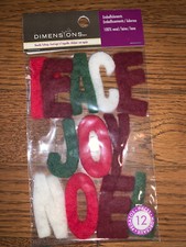Dimensions Needle Felting Embellishments Christmas Peace Joy Noel 100 Wool