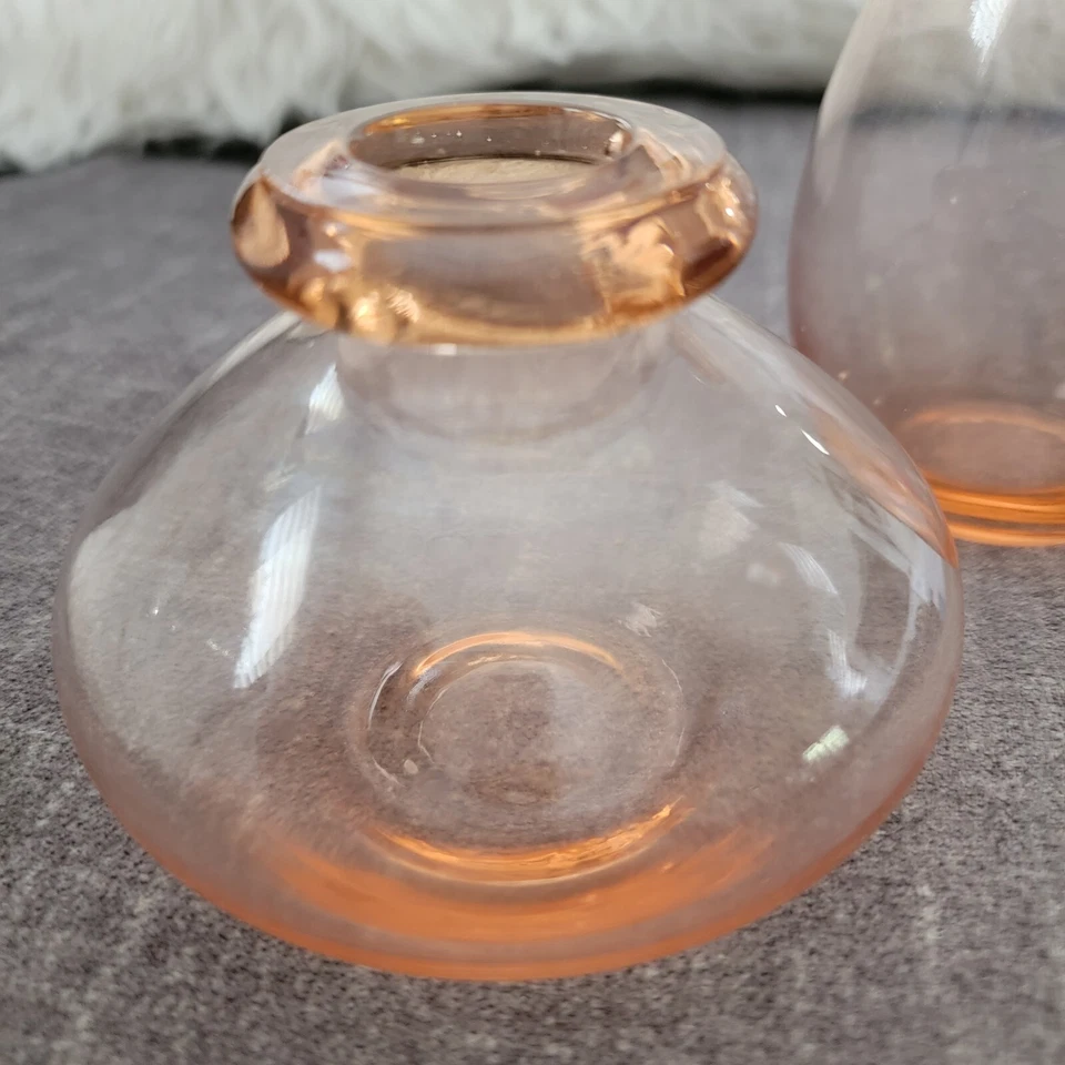 Hand blown Rose Mini Bud Vases Small Flower Glass bud Vases Bottle - Image 3 of 4