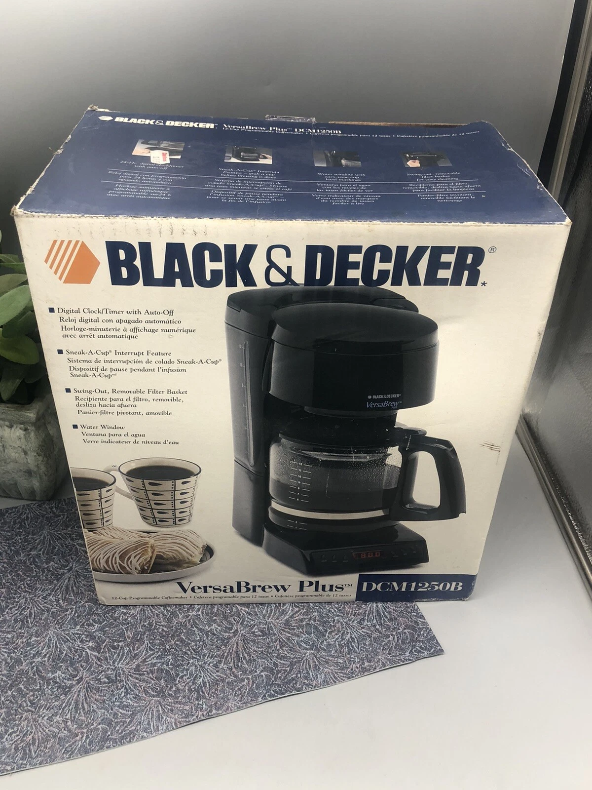 Vintage Black And Decker Versabrew Plus 12 Cup Coffee Maker DCM1250B NOS Sealed