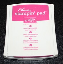 Stampin Up Retired MELON MAMBO Old Style Foam Ink Pad Great Condition Pink