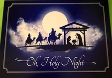 Holiday Greeting 'Oh Holy Night' Family Gifts Christmas Card with Envelope