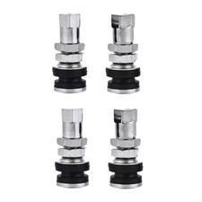 Flush Mount High Pressure Bolt Valve 4pcs Metal Chrome Tire Valve Stems Flush Mount High Pressure Bolt Valve 4pcs Metal Chrome Tire Valve Stems