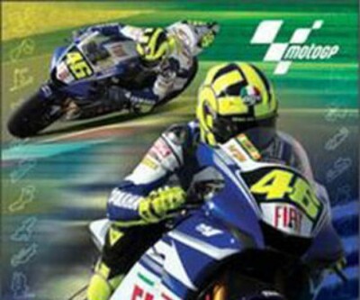 MOTOGP VALENTINO ROSSI POSTER - MOTORCYCLE RACING-FIAT-YAMAHA