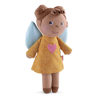 HABA Guardian Angel Mini Doll Nora - Tiny 6'' Doll with Brown Skin and Angel