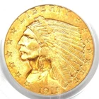 1915 Indian Gold Quarter Eagle $2.50 Coin - PCGS MS63+ Plus Grade - $1,750 Value