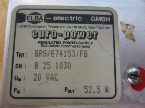 ELBA SRS-E74153-FG Power Supply SRSE74153FG - Picture 4 of 9