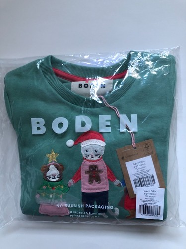 NWT Mini Boden Cosy Applique Sweatshirt - Picture 4 of 5