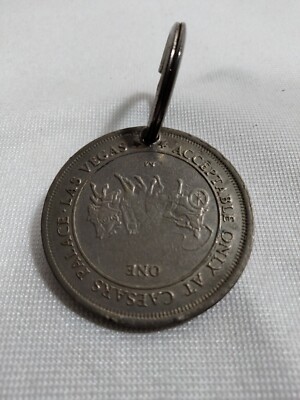 Caesars Palace Casino $1 Gaming Token Keychain Las Vegas Nevada