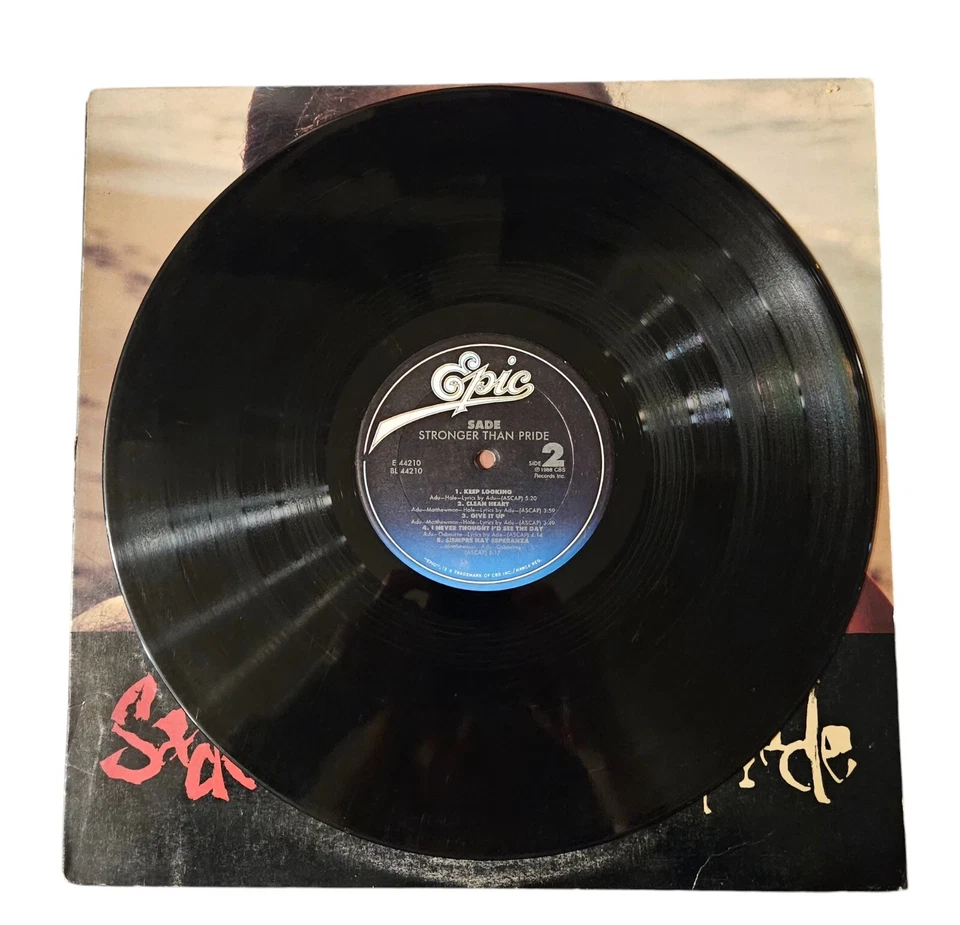 Stronger Than Pride Sade Vinyl LP Record 1988 Epic E 44210 First Press  Foto 2 de 3