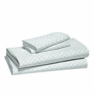 NEW SKY MARTINA MINT   3-Piece TWIN SHEET Set  $140 100% COTTON
