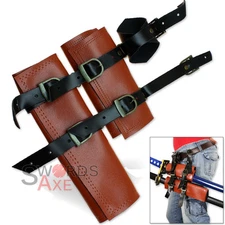 Double Sword Frog Waist Holster Belt Mount Adjustable Medieval Japanese Samurai
