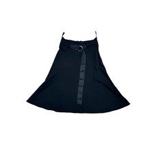 Celine by Phoebe Philo Black Belted Skirt Size 40 fits US 28-29