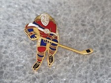 Ice Hockey Player Red Top Enamel Pin Badge Limited Edition 