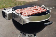 Rotisserie Spießdreher Edelstahl Drehspieße mit Motor Kugelgrill 47cm/57cm Weber