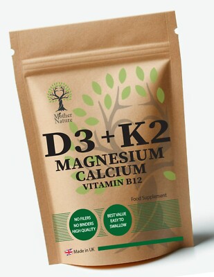 Vitamin D3 10000iu K2 MK7 Calcium Magnesium Vitamin B12 10000 natürlich vegan D3