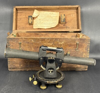 C.L Berger & Sons 72270 Surveyor Telescope w/ Original Wooden Case