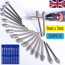 20pcs Tungsten Carbide Burr Bit Set Cutting Carving Routing Dremel Rotary Tools