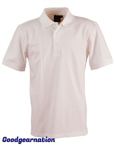 Mens Plain Polo Shirt Stretchy Cotton Solid Colour Comfort Casual Short - Picture 11 of 20
